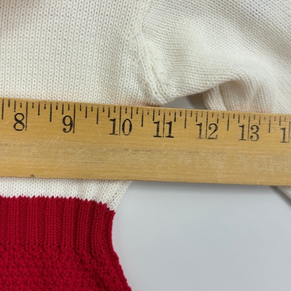 StyleFish Baby Size 80 9 - 12 Months One Piece Outfit Red White Sweater Knit - Picture 6 of 7